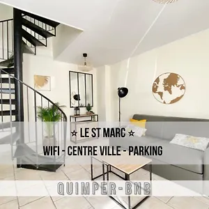 Le St Marc - Theatre De Cornouaille - Wifi - Parking Prive - Entree Autonome Appartement